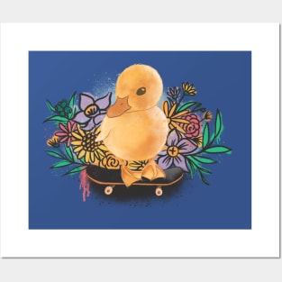 Skater Duckling Posters and Art